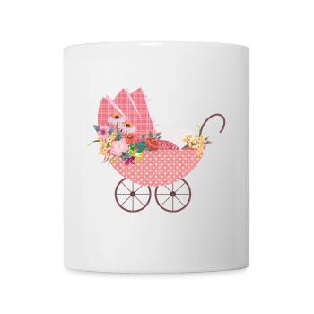 Playful Flower Stroller – Romantic Motif - Mug - white - Front