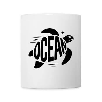 Ocean - Cool Turtle Ocean Logo - Mug blanc - blanc - Devant