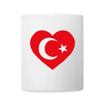 Cœur drapeau turc - Mug blanc - blanc - Devant