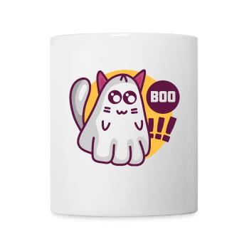 Boo cat - Cute Ghost Cat - Mug - white - Front