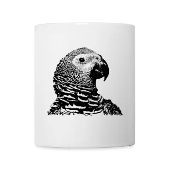 Papagei - Tasse - Weiß - Vorne
