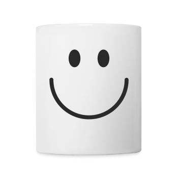Smiley lachen lächle smile - Tasse - Weiß - Vorne