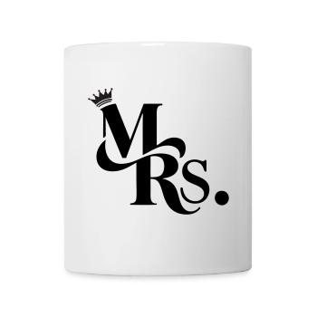 Mrs. & Krone, customizable - Mug - white - Front
