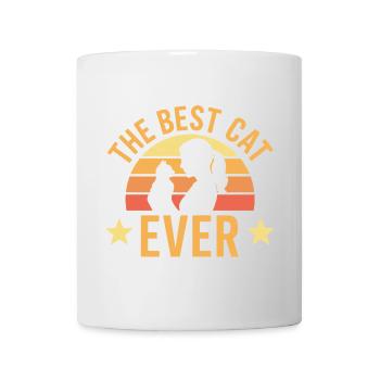 Best Cat Ever Sonnenuntergang Silhouette - Tasse - Weiß - Vorne