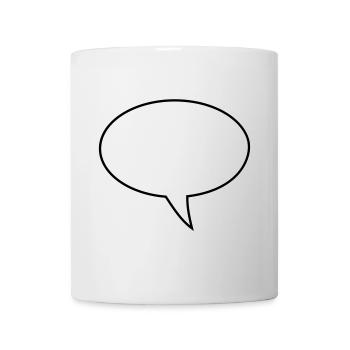 Conception de la bulle de dialogue à droite - Mug blanc - blanc - Devant