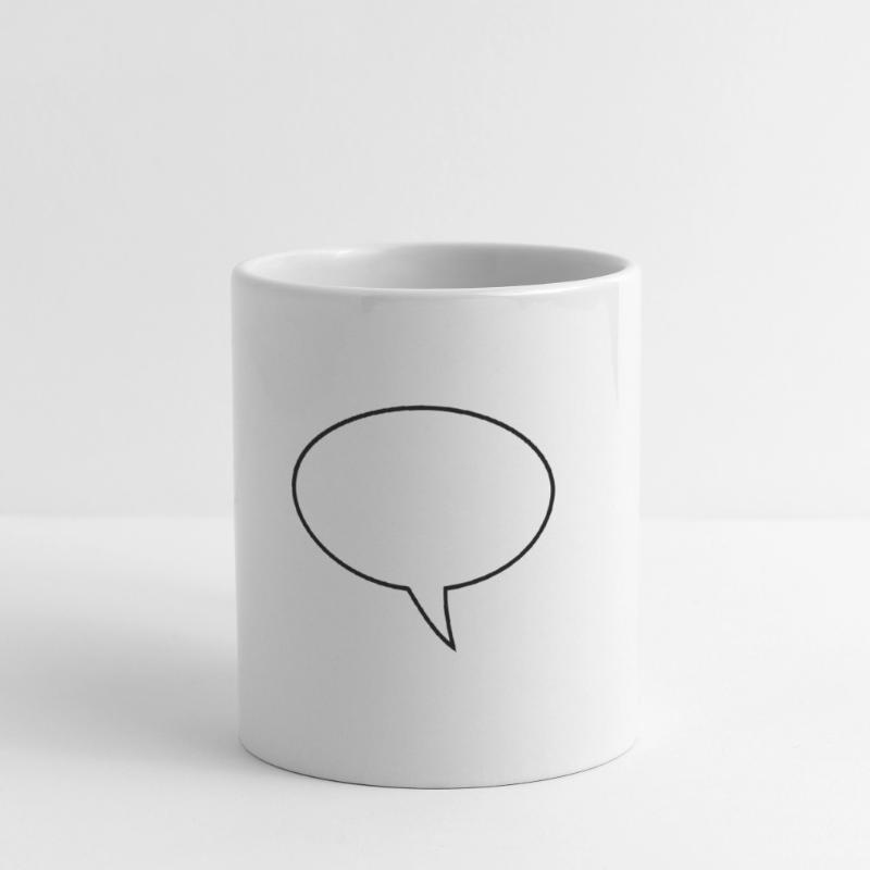 Conception de la bulle de dialogue à droite Mug blanc