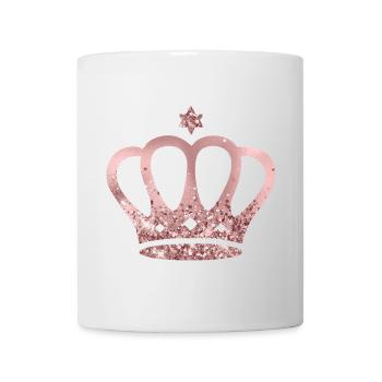 Krone, chic, rose-gold personalisierbar - Tasse - Weiß - Vorne