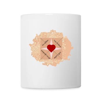 Il est censé y avoir de l’amour aux quatre coins - Mug blanc - blanc - Devant