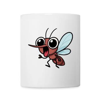 Kawaii moustique moustique insecte dessin animé joie - Mug blanc - blanc - Devant