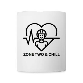 Zone Zwei & Chill Radfahrerherz - Tasse - Weiß - Vorne