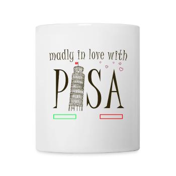In love with Pisa, hand drawing, leaning tower - Mug - white - Front