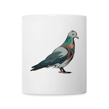 Colombe en couleur comme illustration pour les amateurs d’oiseaux - Mug blanc - blanc - Devant