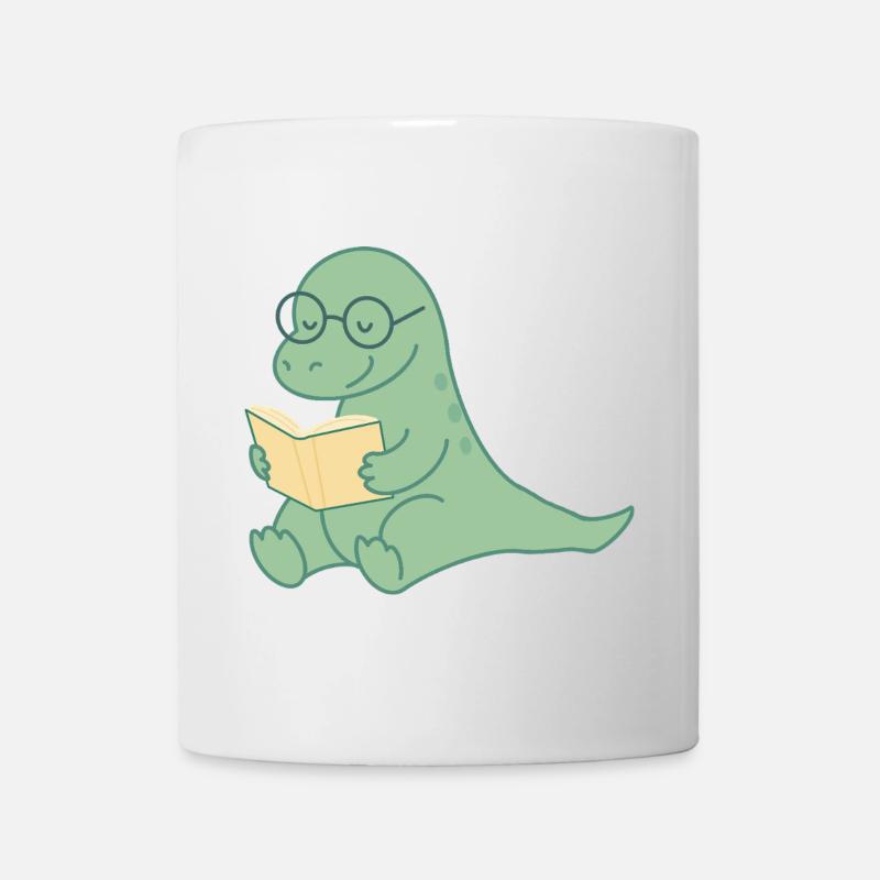 Read Dino with glasses – sweet book lover - Mug - white