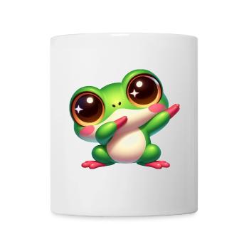 Süßer Frosch Dab Tanz Gamer Chibi Cartoon Kawaii - Tasse - Weiß - Vorne