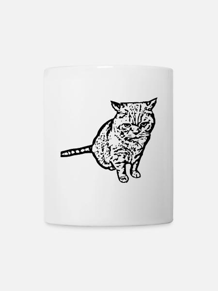 britisch Kurzhaar Katze Katze schwarz Katzen - Tasse - Weiß