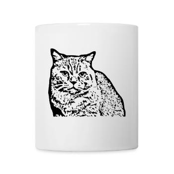 British Shorthair Chat Noir Chat Chaton - Mug blanc - blanc - Devant