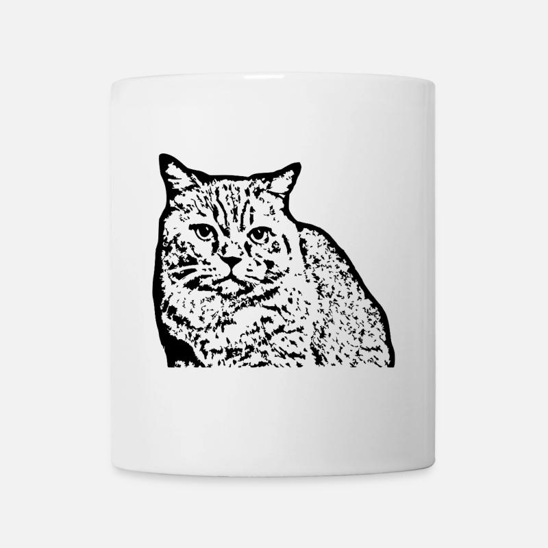 britisch Kurzhaar Katze schwarz Katze Kätzchen - Tasse - Weiß