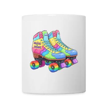 Retro Rollschuhe Rainbow Skate & Shine Disco - Tasse - Weiß - Vorne