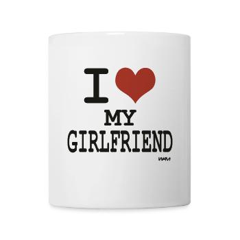 I love my girlfriend - couleurs personnalisables - Mug blanc - blanc - Devant