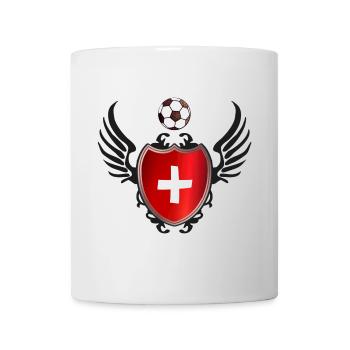 Fußball Schweiz (Wappen & Flügel) - Tasse - Weiß - Vorne