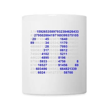 pi Kreiszahl - Tasse - Weiß - Vorne