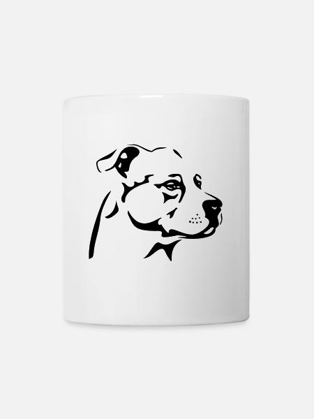 Tête American Staffordshire Terrier - Mug blanc - blanc