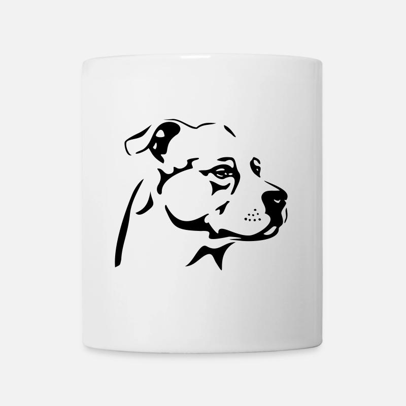 Tête American Staffordshire Terrier - Mug blanc - blanc