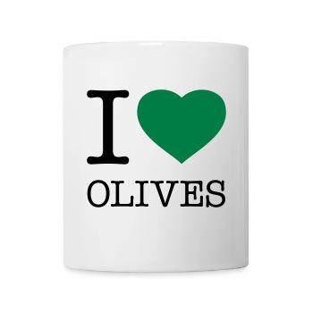 I LOVE OLIVES Oliven - Tasse - Weiß - Vorne