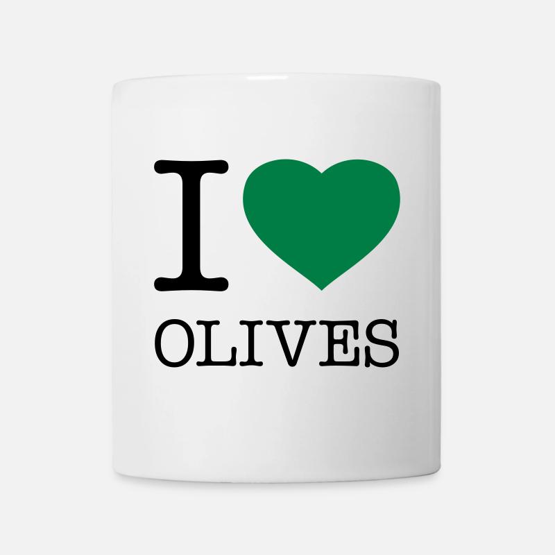 I LOVE OLIVES Oliven - Tasse - Weiß