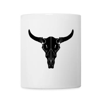 cooler Rinderschädel - Tasse - Weiß - Vorne