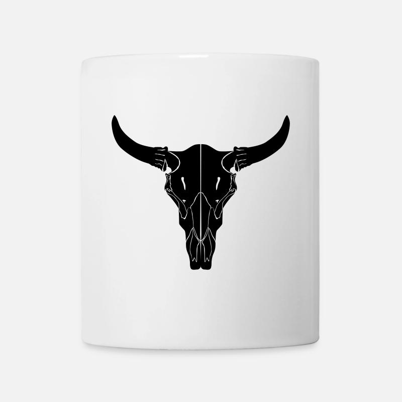 cooler Rinderschädel - Tasse - Weiß