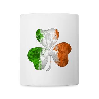 Irish Flag Clover Grunge - Mug - white - Front