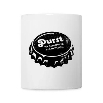 Durst ist schlimmer als Heimweh - Tasse - Weiß - Vorne