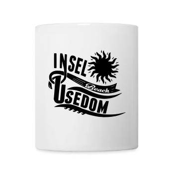 Beach Usedom T-Shirt – Ostsee Streetwear Design - Tasse - Weiß - Vorne