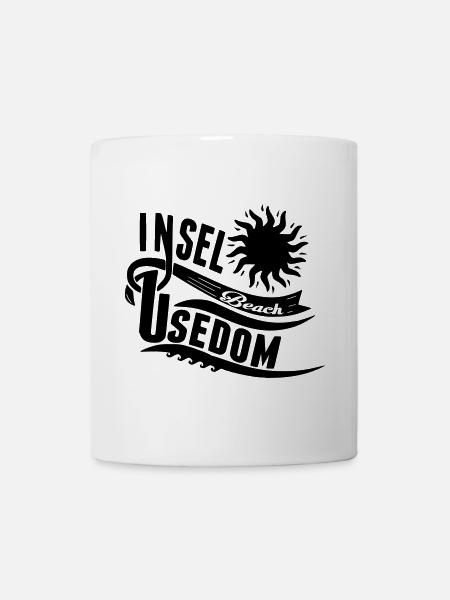Beach Usedom T-Shirt – Ostsee Streetwear Design - Tasse - Weiß
