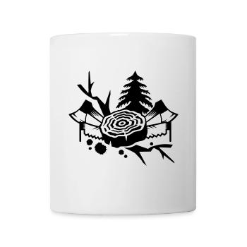 Outils pour les bûcherons - Mug blanc - blanc - Devant