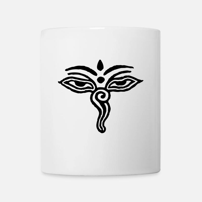 Yeux tibétains - Mug blanc - blanc