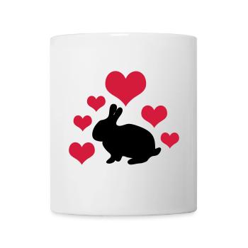 Lapin à 6 cœurs 2 - Mug blanc - blanc - Devant