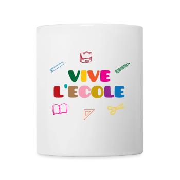 Vive l'Ecole - Mug blanc - blanc - Devant