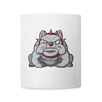 Bulldog Grump with Spiked Collar - Mug - white - Front