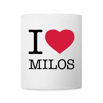 I LOVE MILOS - Mug blanc - blanc - Devant