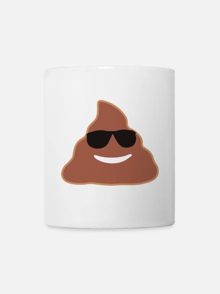 Shit, Emoji - Tasse - Weiß