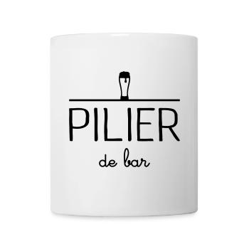 Pilier de bar - Mug blanc - blanc - Devant