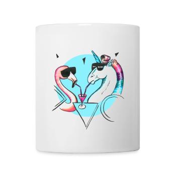 Cool flamingo and unicorn - Tasse - Weiß - Vorne