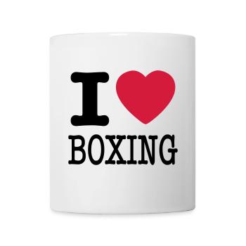 j'aime la boxe / I love boîtes - Mug blanc - blanc - Devant