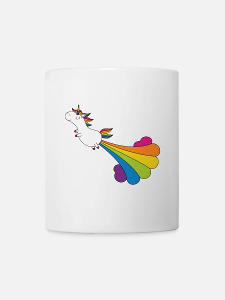 Pupsendes Einhorn - Tasse - Weiß