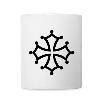 Croix occitane - Mug blanc - blanc - Devant