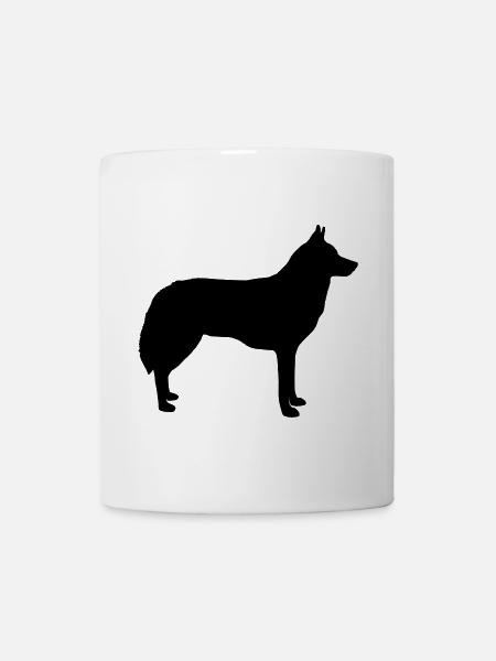 Wolf Silhouette - Tasse - Weiß