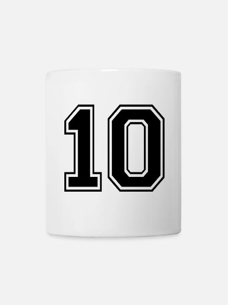 Numéro 10 - Mug blanc - blanc
