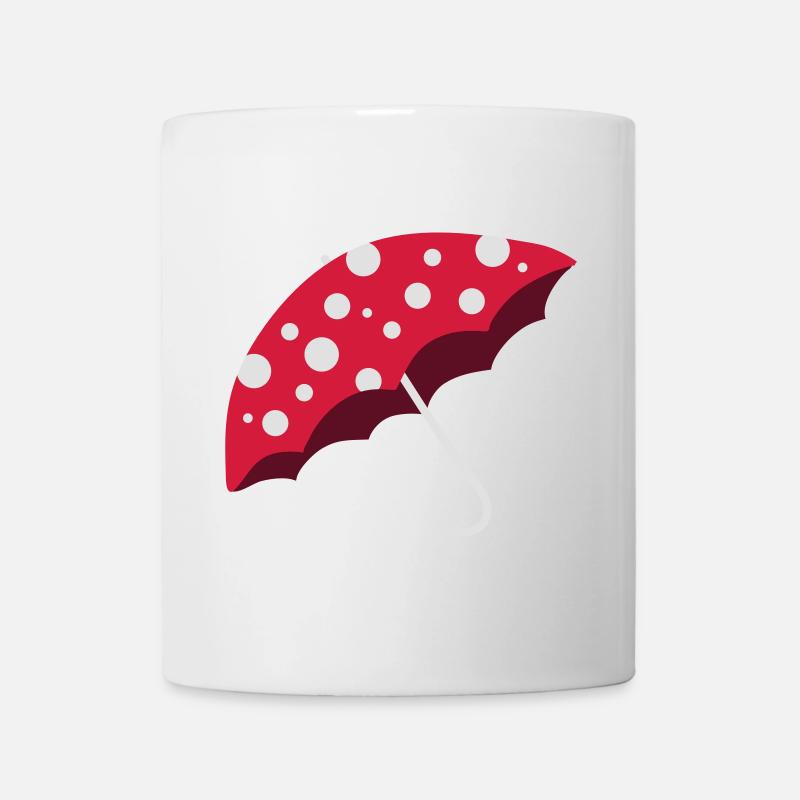 umbrella in the fly agaric look - Mug - white